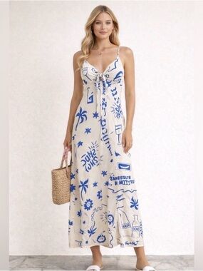 New with Tags: Paper Heart “Day Drinks” Maxi Dress